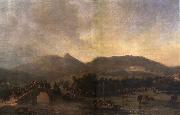 Nicolas-Antoine Taunay The Royal Processions Crossing of Maracana Bridge oil painting